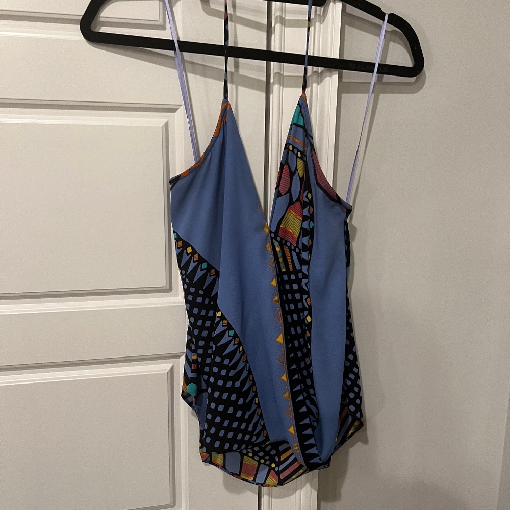 olivaceous halter wrap top